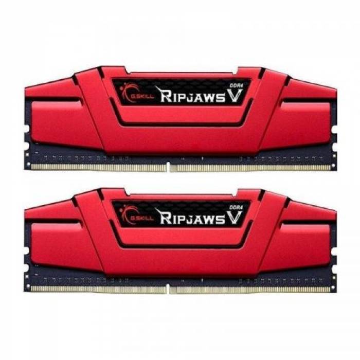 Kit Memorie G.Skill Ripjaws V Red 32GB, DDR4-3600MHz, CL19, Dual Channel