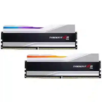 Kit Memorie G.Skill Trident Z5 RGB XMP 3.0 Silver 32GB, DDR5-6000Mhz, CL30, Dual Channel