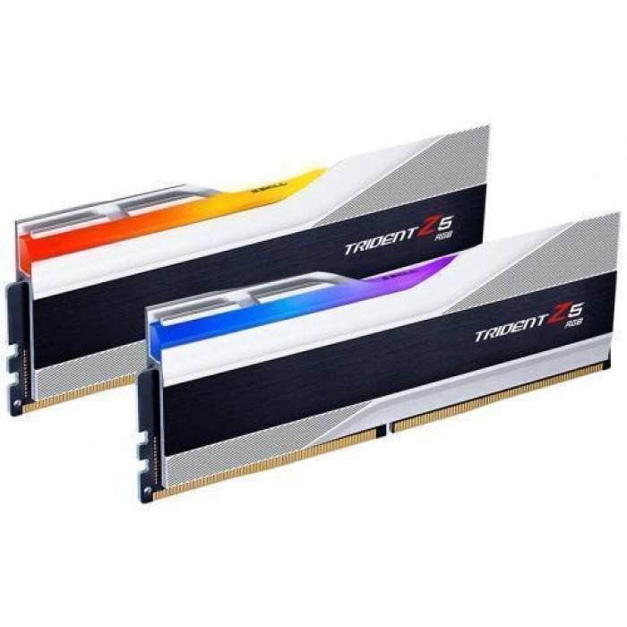 Kit Memorie G.Skill Trident Z5 RGB XMP 3.0 Silver 32GB, DDR5-6000Mhz, CL30, Dual Channel