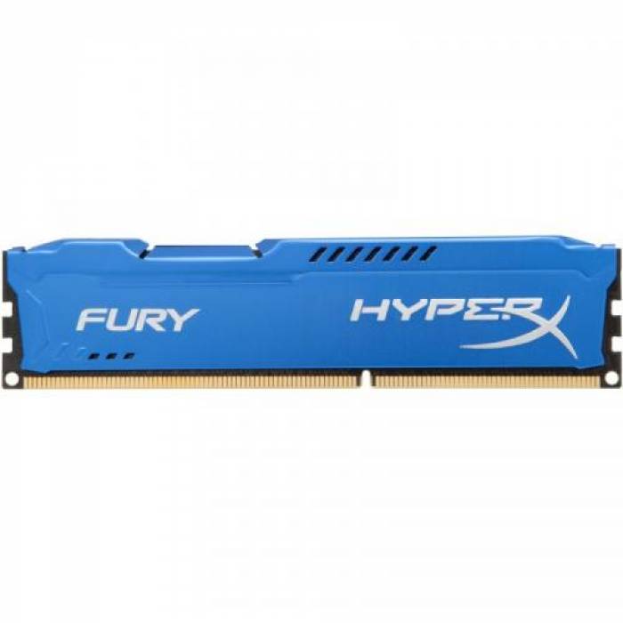 Kit Memorie HyperX Fury Blue 8GB, DDR3-1600MHz, CL10, Dual Channel