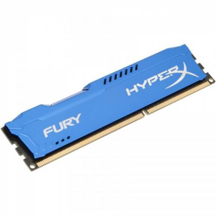Kit Memorie HyperX Fury Blue 8GB, DDR3-1600MHz, CL10, Dual Channel