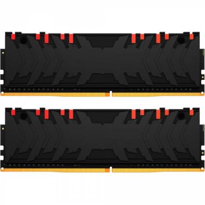 Kit memorie Kingston FURY Renegade RGB 16GB, DDR4-4600MHz, CL19, Dual Channel