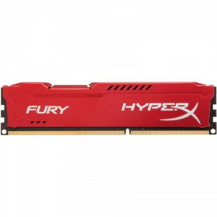 Kit Memorie Kingston HyperX Fury Red Series 8GB, DDR3-1600Mhz, CL10, Dual Channel