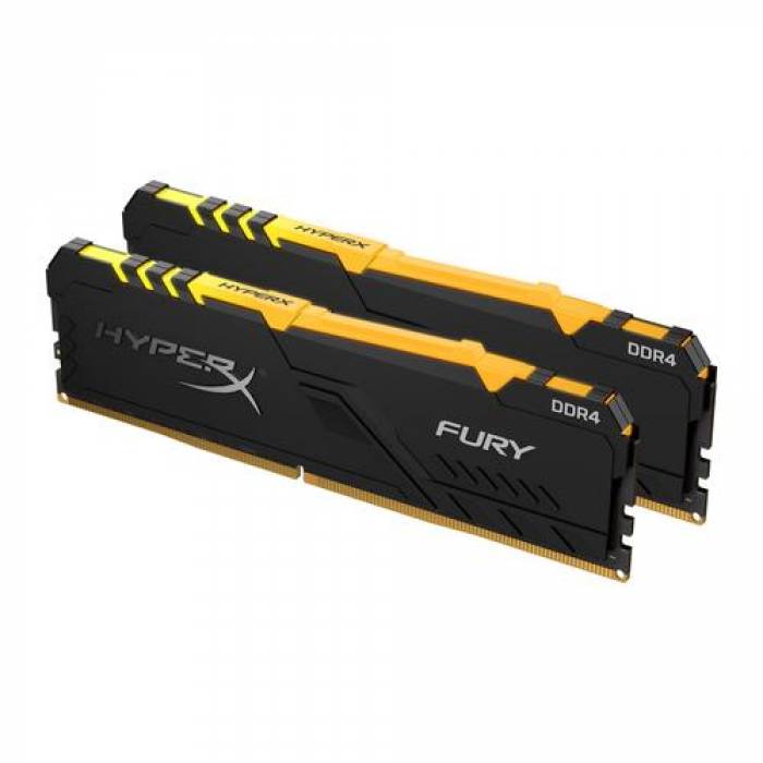 Kit Memorie Kingston HyperX FURY RGB, 32GB, DDR4-3000MHz, CL15, Dual Channel