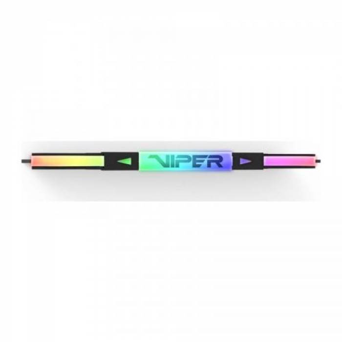 Kit Memorie Patriot Viper RGB Black 16GB, DDR4-3000MHz, CL15, Dual Channel