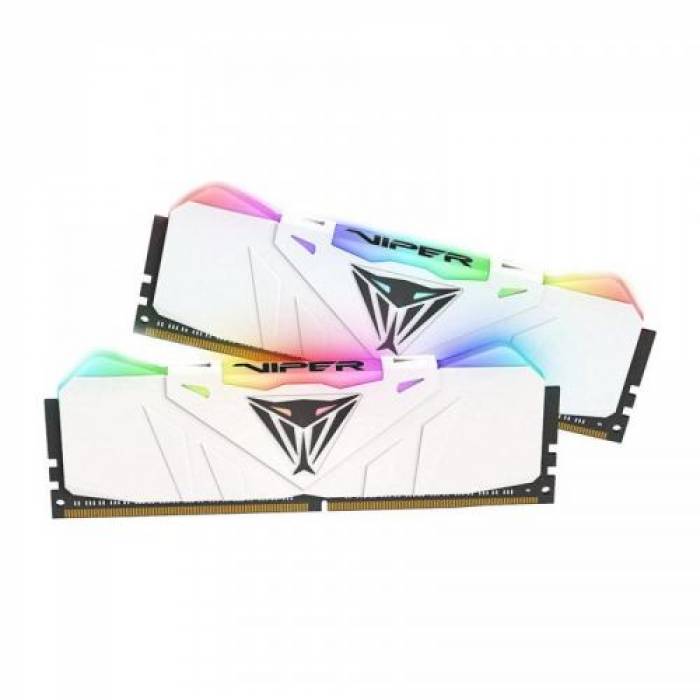 Kit Memorie Patriot Viper RGB White 16GB, DDR4-3000MHz, CL15, Dual Channel