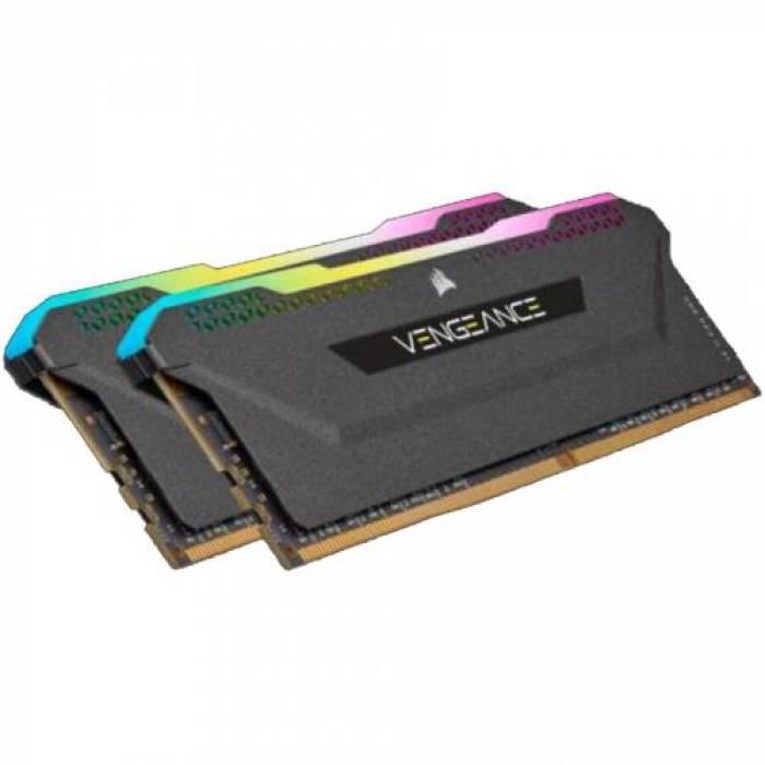 Kit Memorie Vengeance RGB PRO SL 32GB, DDR4-3200MHz, CL16, Dual Channel - AMD Edition