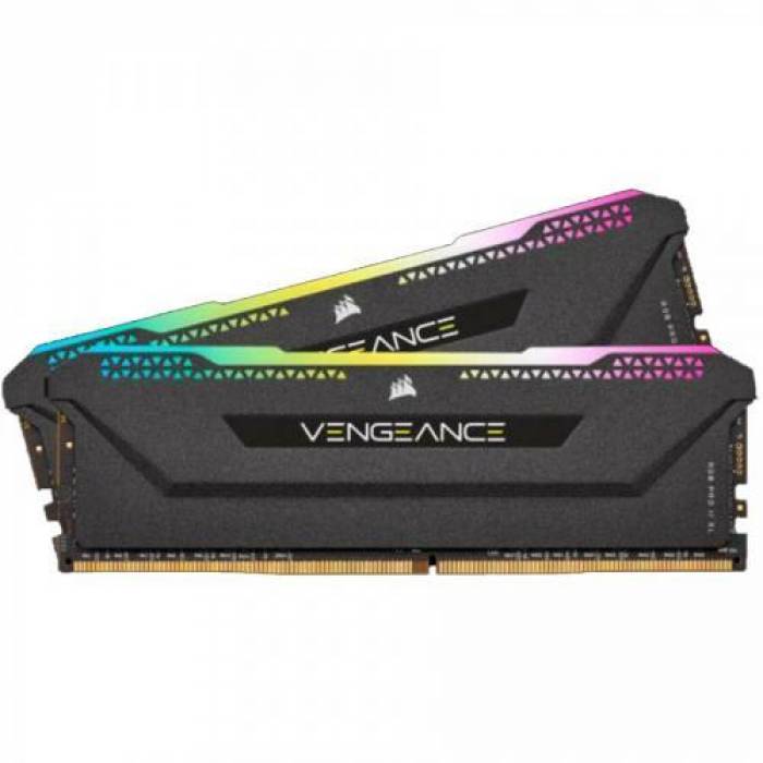 Kit Memorie Vengeance RGB PRO SL Black 64GB, DDR4-3600MHz, CL18, Dual Channel