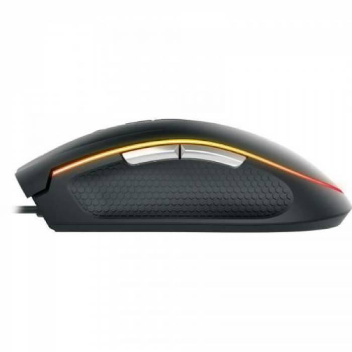 Kit Mouse Optic Gamdias Zeus E2, RGB LED, USB, Black + Mouse Pad Nyx E1, Black