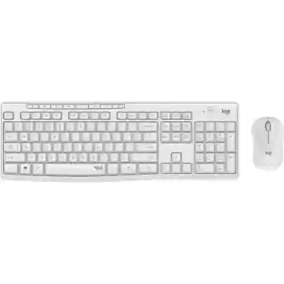 Kit Wireless Logitech MK295 - Tastatura, USB, Layout UK, White + Mouse Optic, USB, White