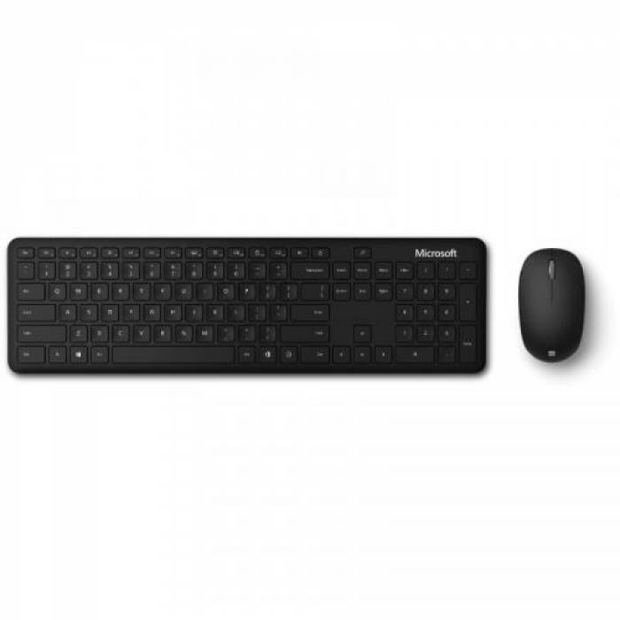 Kit Wireless Tastatura Microsoft QHG-00021, Bluetooth, Black + Mouse optic, Bluetooth, Black