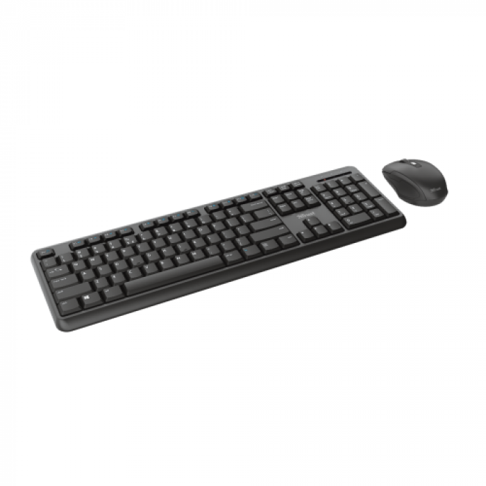 Kit Wireless Trust ODY - Tastatura, USB, Black + Mouse Optic, USB, Black