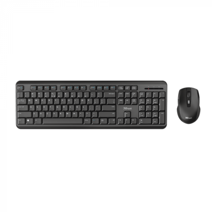 Kit Wireless Trust ODY - Tastatura, USB, Black + Mouse Optic, USB, Black