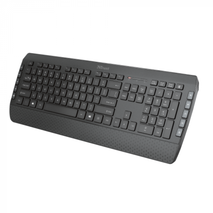 Kit Wireless Trust Tecla 2 Tastatura USB, Black + Mouse optic, USB, Black