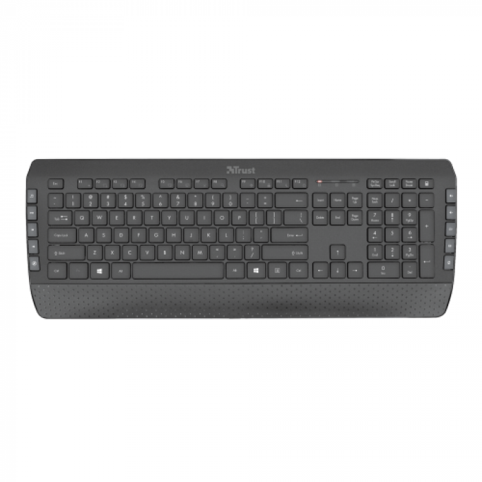 Kit Wireless Trust Tecla 2 Tastatura USB, Black + Mouse optic, USB, Black