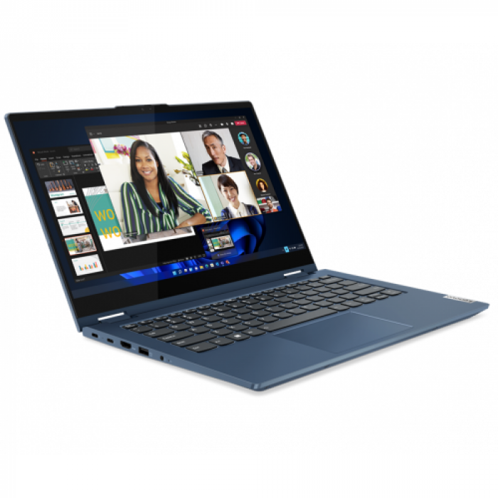 Laptop 2-in-1 ThinkBook 14s Yoga ITL, Intel Core i7-1255U, 14inch Touch, RAM 16GB, SSD 512GB, Intel Iris Xe Graphics, Windows 11 Pro, Abyss Blue