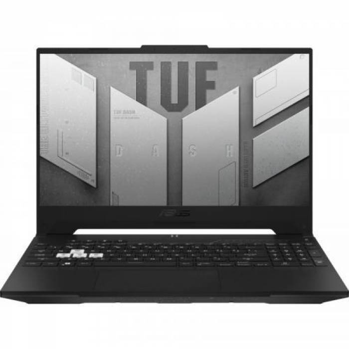 Laptop ASUS TUF Dash F15FX517ZC-HN058, Intel Core i5-12450H, 15.6inch, RAM 16GB, SSD 512GB, nVidia GeForce RTX 3050 4GB, No OS, Off Black