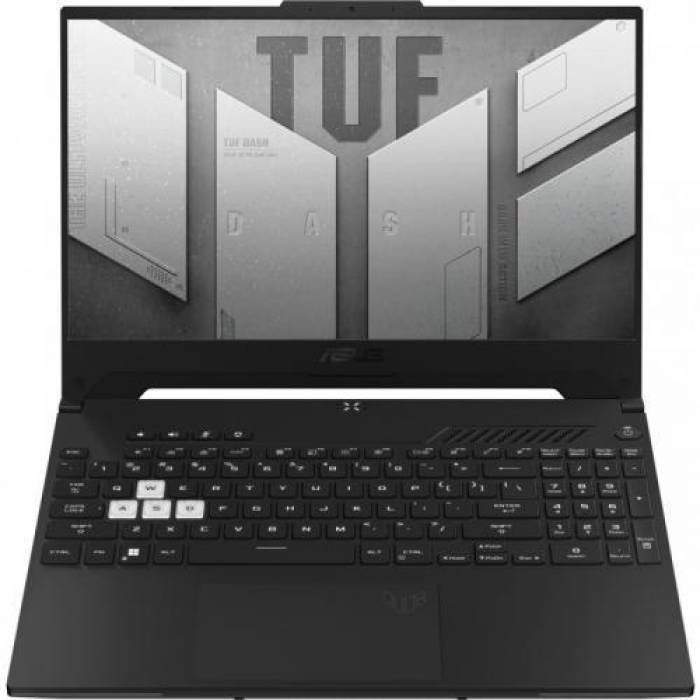 Laptop ASUS TUF Dash F15FX517ZC-HN058, Intel Core i5-12450H, 15.6inch, RAM 16GB, SSD 512GB, nVidia GeForce RTX 3050 4GB, No OS, Off Black