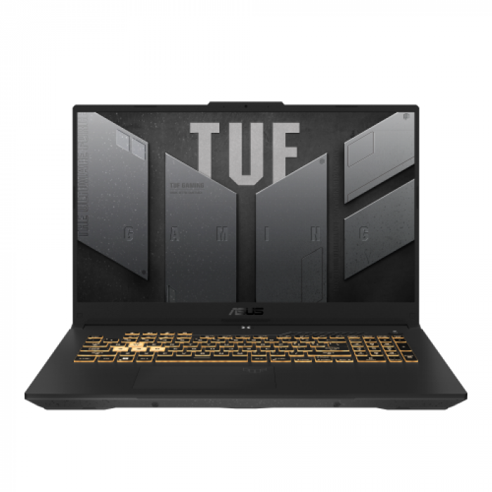 Laptop ASUS TUF Gaming F17 FX707ZC-HX063, Intel Core i7-12700H, 17.3inch, RAM 16GB, SSD 1TB, nVidia GeForce RTX 3050 4GB, No OS, Mecha Gray