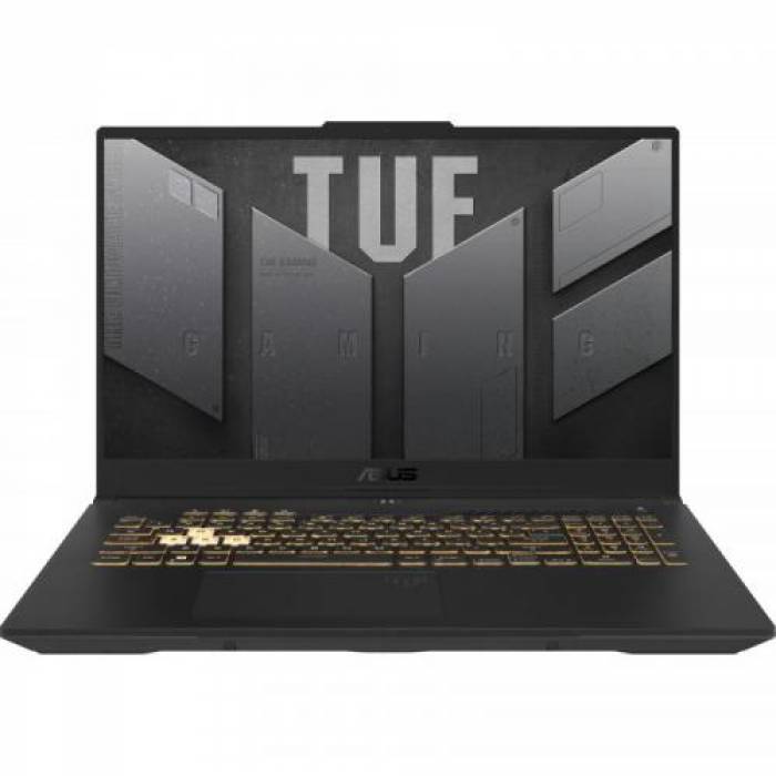 Laptop ASUS TUF Gaming FX707ZE-HX078, Intel Core i7-12700H17, 17.3inch, RAM 16GB, SSD 512GB, nVidia GeForce RTX 3050 Ti 4GB, No OS, Jaeger Gray