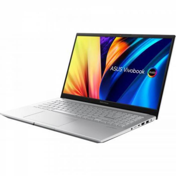 Laptop ASUS Vivobook Pro 15 OLED M6500QC-L1037, AMD Ryzen 7 5800H, 15.6inch, RAM 16GB, SSD 512GB, nVidia GeForce RTX 3050 4GB, No OS, Cool Silver