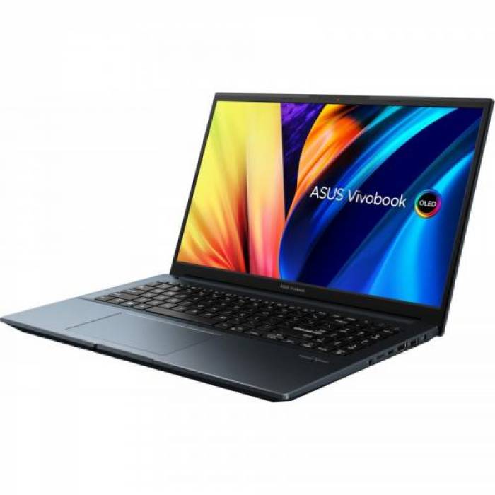 Laptop ASUS VivoBook Pro 15 OLED M6500QC-L1072, AMD Ryzen 7 5800H, 15.6inch, RAM 16GB, SSD 512GB, nVidia GeForce RTX 3050 4GB, No OS, Quiet Blue