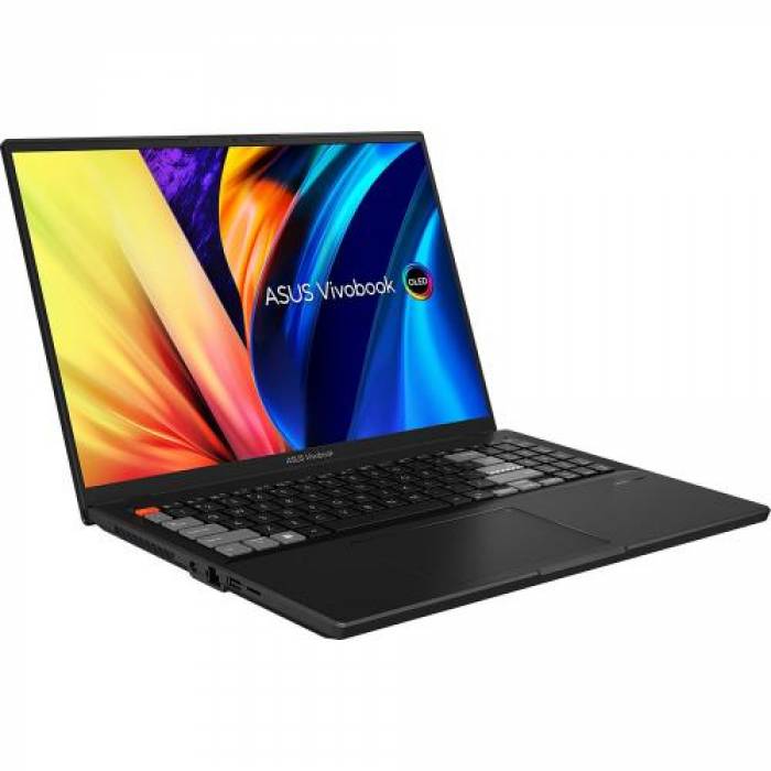 Laptop ASUS VivoBook Pro 16X OLED N7601ZM-MQ238X, Intel Core i7-12700H, 16inch, RAM 16GB, SSD 1TB, nVidia GeForce RTX 3060 6GB, Windows 11 Pro, Black