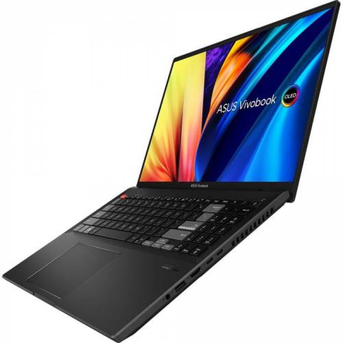 Laptop ASUS VivoBook Pro 16X OLED N7601ZM-MQ238X, Intel Core i7-12700H, 16inch, RAM 16GB, SSD 1TB, nVidia GeForce RTX 3060 6GB, Windows 11 Pro, Black