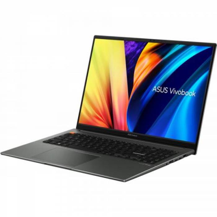 Laptop ASUS VivoBook S16X M5602RA-KV046W, AMD Ryzen 7 6800H, 16inch, RAM 16GB, SSD 512GB, AMD Radeon Graphics 680M, Windows 11 Home, Midnight Black