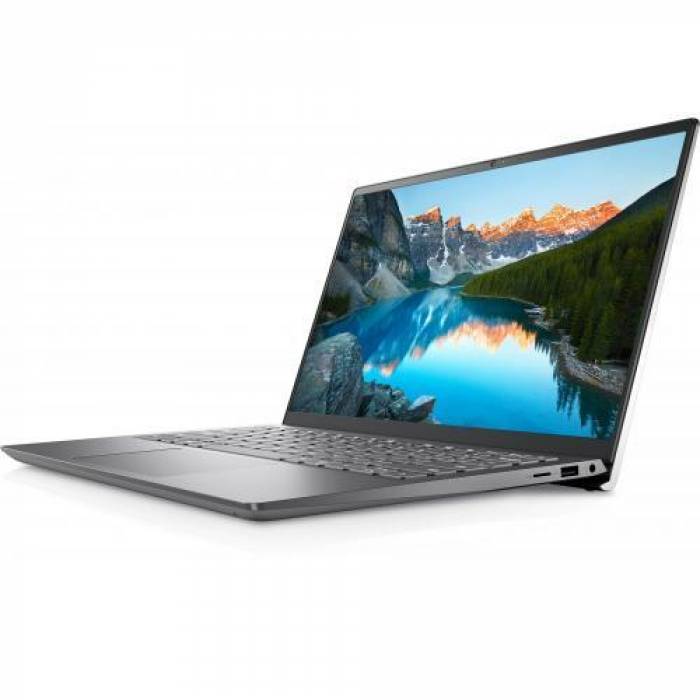 Laptop Dell Inspiron 5410, Intel Core i7-11390H, 14inch, RAM 16GB, SSD 512GB, Intel Iris Xe Graphics, Windows 11, Platinum Silver