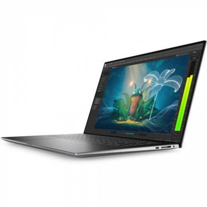 Laptop Dell Precision 5570, Intel Core i9-12900H, 15.6inch, RAM 32GB, SSD 1TB, nVidia RTX A2000 8GB, Linux, Titan Gray