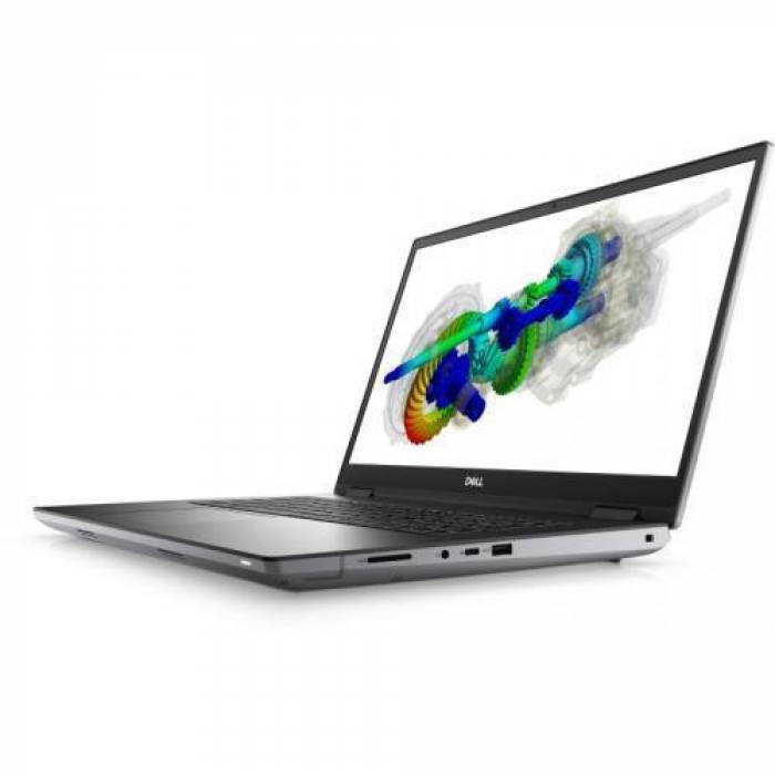 Laptop Dell Precision 7770, Intel Core i7-12850HX, 17.3inch, RAM 32GB, SSD 512GB + 1TB, nVidia RTX A3000 12GB, Windows 11 Pro, Aluminum Titan Grey