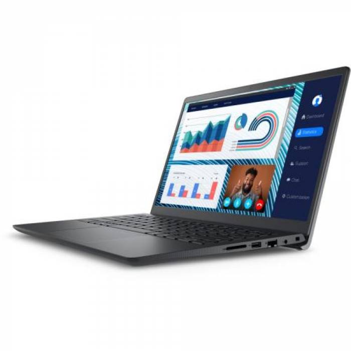 Laptop Dell Vostro 3420, Intel Core i5-1135G7, 14inch, RAM 8GB, SSD 512GB, Intel Iris Xe Graphics, Linux, Carbon Black