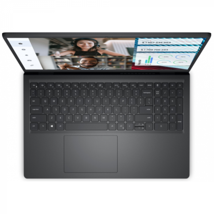 Laptop Dell Vostro 3520, Intel Core i7-1255U, 15.6inch, RAM 16GB, SSD 512GB, Intel Iris Xe Graphics, Windows 11 Pro, Carbon Black