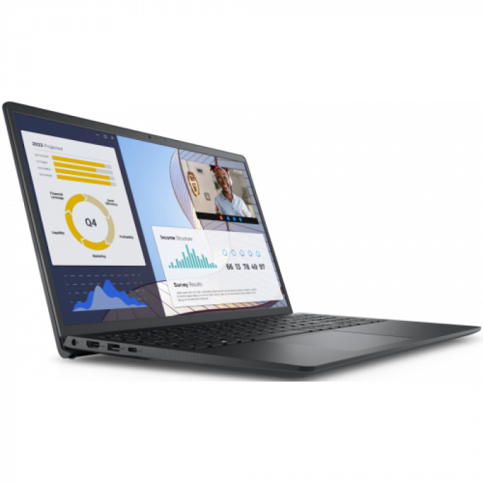 Laptop Dell Vostro 3535, AMD Ryzen 7 7730U, 15.6inch, RAM 16GB, SSD 512GB, AMD Radeon Graphics, Windows 11 Pro, Carbon Black