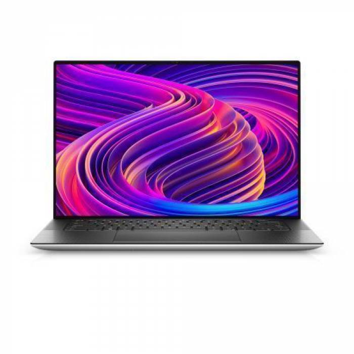 Laptop Dell XPS 15 9510, Intel Core i7-11800H, 15.6inch, RAM 16GB, SSD 1TB, nVidia GeForce RTX 3050 Ti 4GB, Windows 11 Pro, Platinum Silver