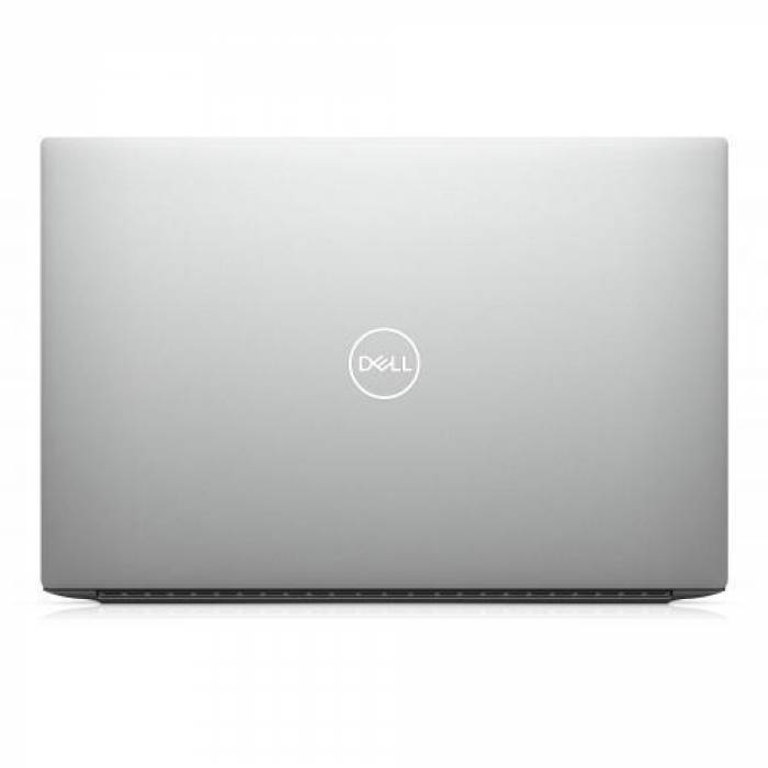 Laptop Dell XPS 15 9510, Intel Core i7-11800H, 15.6inch, RAM 16GB, SSD 1TB, nVidia GeForce RTX 3050 Ti 4GB, Windows 11 Pro, Platinum Silver