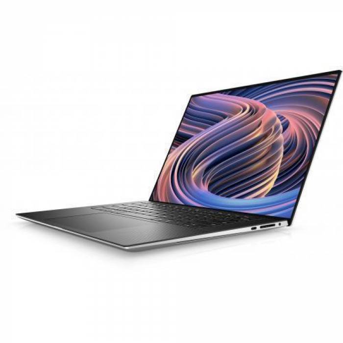 Laptop Dell XPS 15 9520, Intel Core i5-12500H, 15.6inch, RAM 16GB, SSD 512GB, Intel Iris Xe Graphics, Windows 11 Pro, Platinum Silver