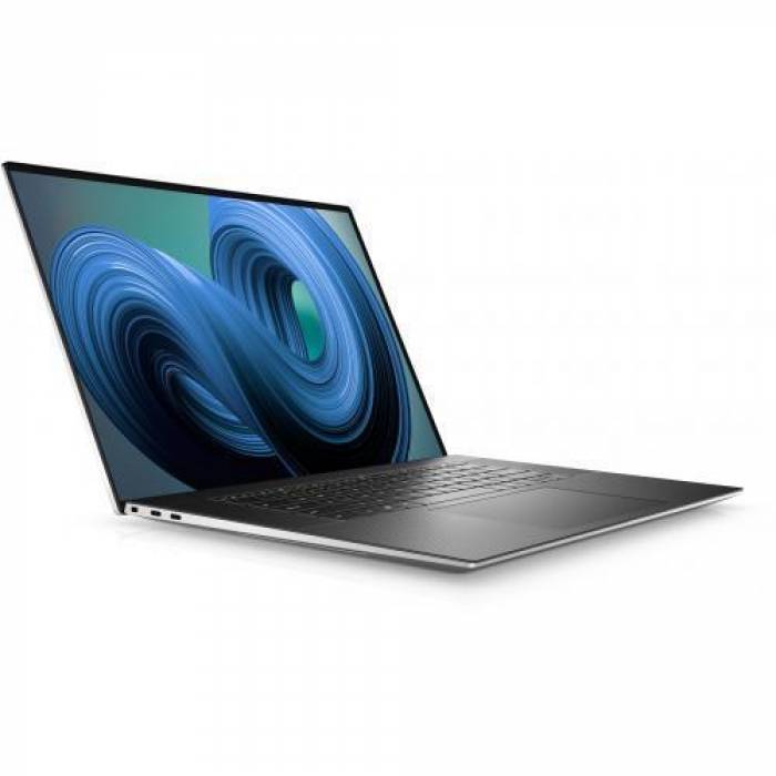 Laptop Dell XPS 17 9720, Intel Core i7-12700H, 17inch, RAM 16GB, SSD 1TB, nVidia GeForce RTX 3050 4GB, Windows 11 Pro, Platinum Silver