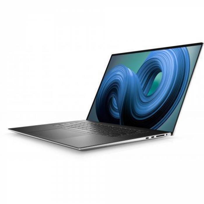 Laptop Dell XPS 17 9720, Intel Core i7-12700H, 17inch, RAM 16GB, SSD 1TB, nVidia GeForce RTX 3050 4GB, Windows 11 Pro, Platinum Silver