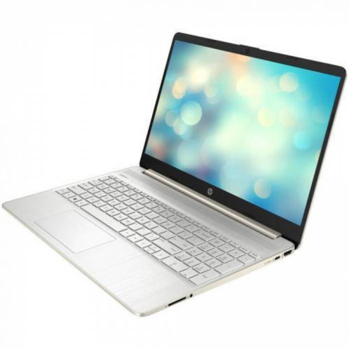 Laptop HP 15s-fq5007nq, Intel Core i7-1255U, 15.6inch, RAM 16GB, SSD 512GB, Intel Iris Xe Graphics, Free DOS, Pale Gold