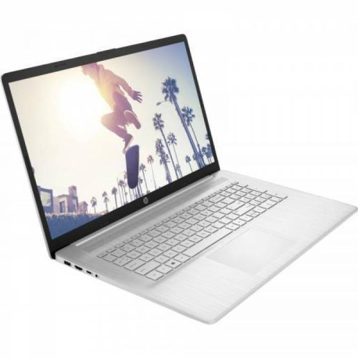 Laptop HP 17-cn0033nq, Intel Core i3-1125G4, 17.3inch, RAM 8GB, SSD 512GB, Intel UHD Graphics, Free DOS, Natural Silver