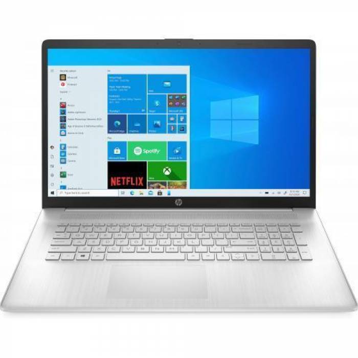 Laptop HP 17-cp0000nq, AMD Ryzen 7 5700U, 17.3inch, RAM 16GB, SSD 1TB, AMD Radeon Graphics, Windows 11, Natural Silver