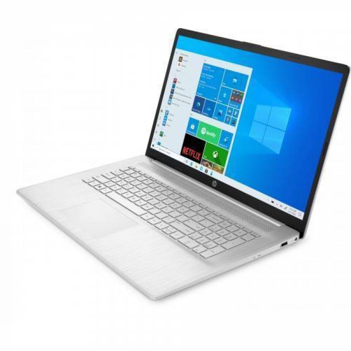 Laptop HP 17-cp0000nq, AMD Ryzen 7 5700U, 17.3inch, RAM 16GB, SSD 1TB, AMD Radeon Graphics, Windows 11, Natural Silver