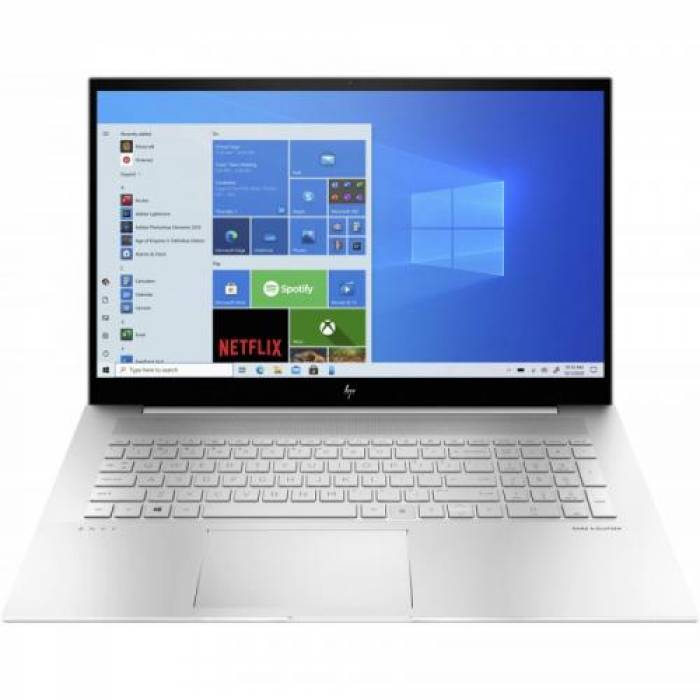 Laptop HP Envy 17-ch0018nn, Intel Core i7-1165G7, 17.3inch Touch, RAM 8GB, SSD512GB, Intel Iris Xe Graphics, Windows 11, Natural Silver