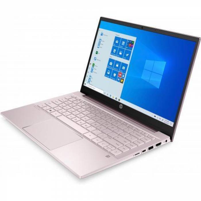 Laptop HP Pavilion  14-dv0011nq, Intel Core i7-1165G7, 14inch, RAM 16GB, SSD 512GB, nVidia GeForce MX450 2GB, Free DOS, Serene Pink