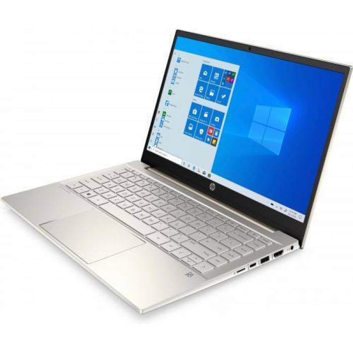 Laptop HP Pavilion 14-dv0074nq, Intel Core i7-1165G7, 14inch, RAM 8GB, SSD 512GB, Intel Iris Xe Graphics, Free DOS, Warm Gold