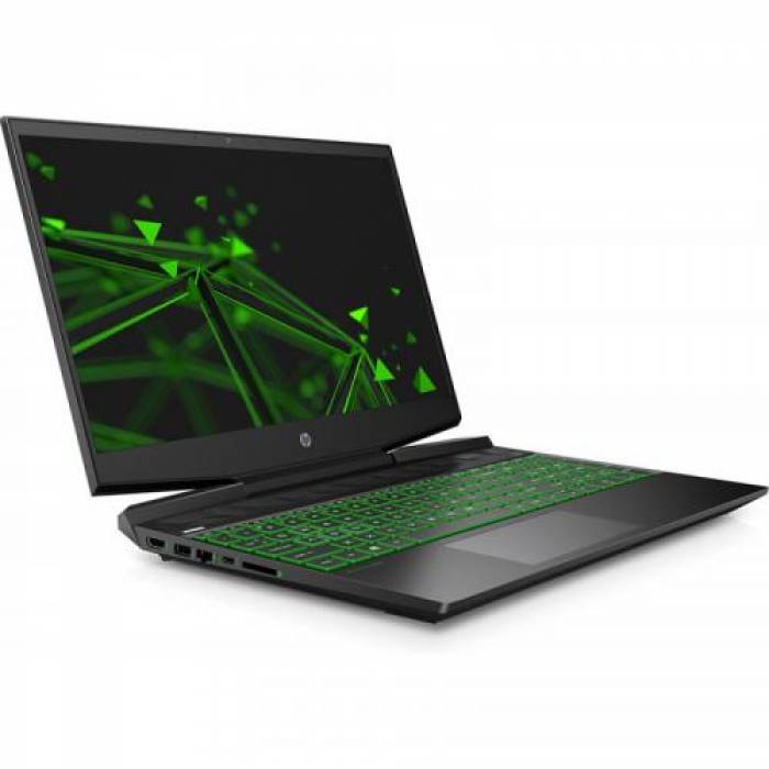 Laptop HP Pavilion 15-dk1026nq, Intel Core i7-10750H, 15.6inch, RAM 16GB, HDD 1TB + SSD 256GB, nVidia GeForce GTX 1650 Ti 4GB, Free DOS, Black