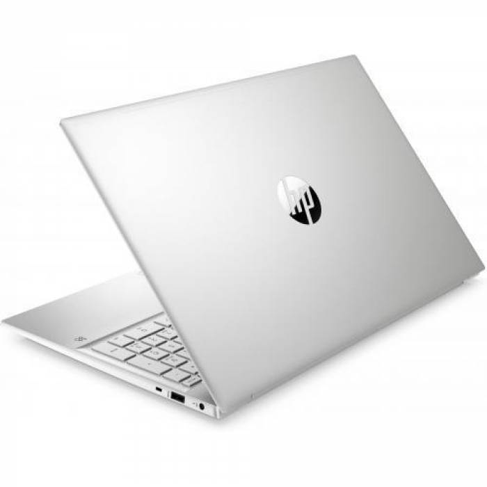 Laptop HP Pavilion 15-eg0033nq, Intel Core i7-1165G7, 15.6inch, RAM 16GB, SSD 256GB, Intel Iris Xe Graphics, Free DOS, Natural Silver