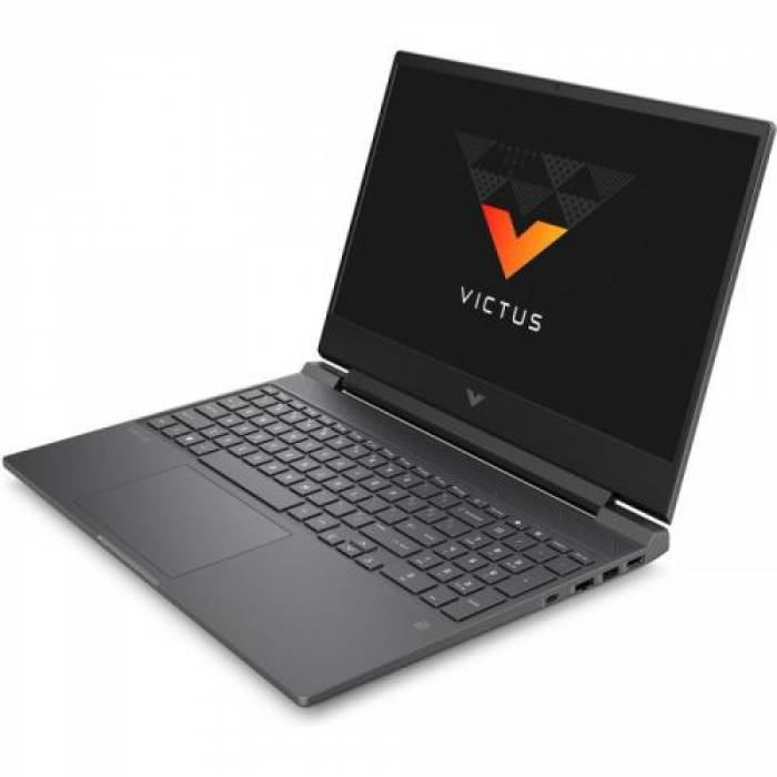 Laptop HP Victus 15-fa0019nq, Intel Core i7-12700H, 15.6inch, RAM 8GB, SSD 512GB, nVidia GeForce GTX 1650 4GB, Free DOS, Mica Silver